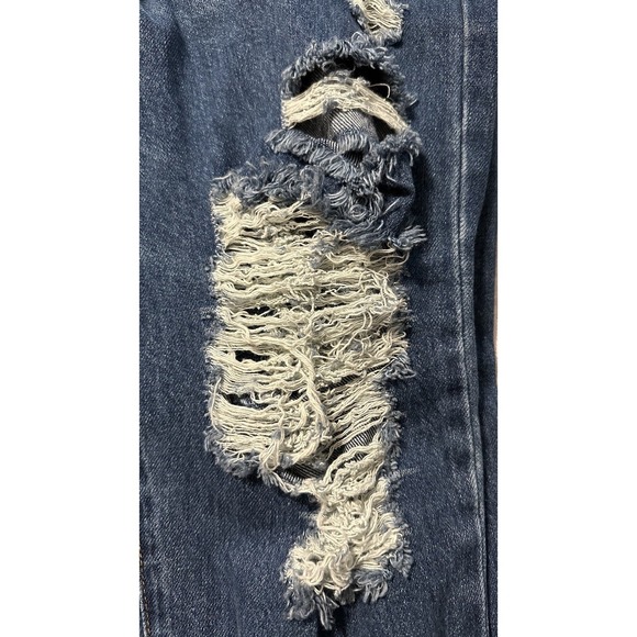 NWT American Bazi Distressed High Waist Women's Junior‎ Jeans Blue Size 11 - Picture 7 of 8